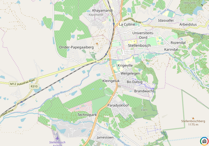 Map location of Die Boord